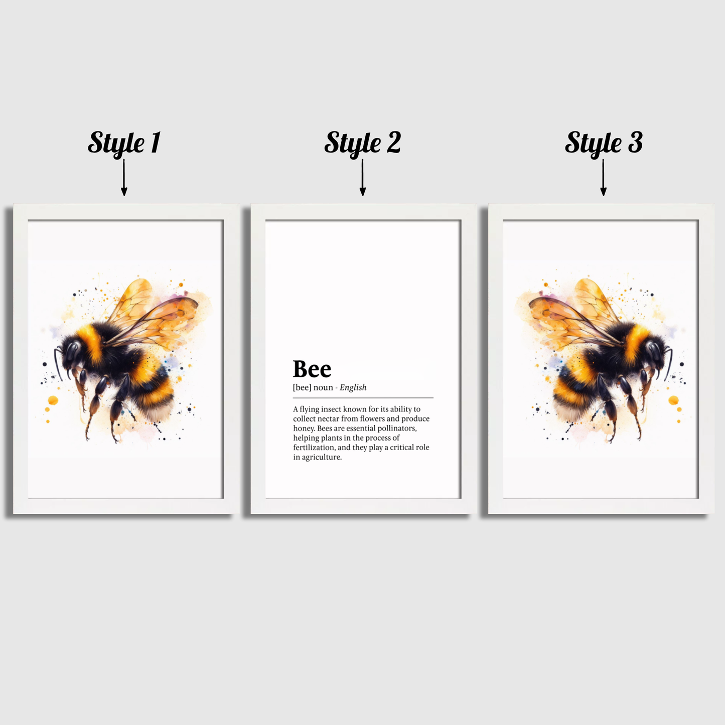 Bee Definition Print Set