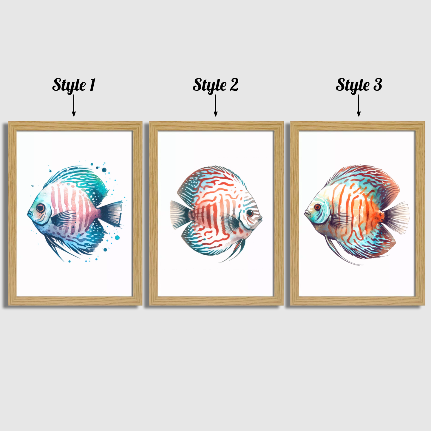 Discus Fish Print Set