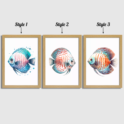 Discus Fish Print Set