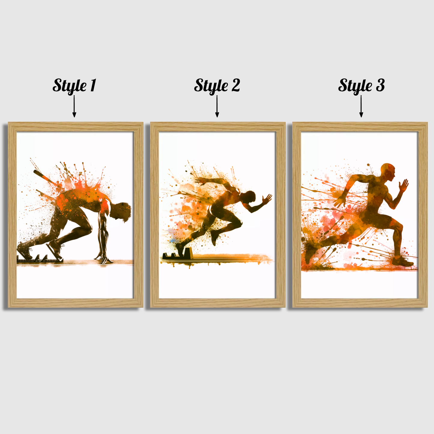 Orange Athletics Print Set