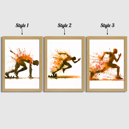 Orange Athletics Print Set