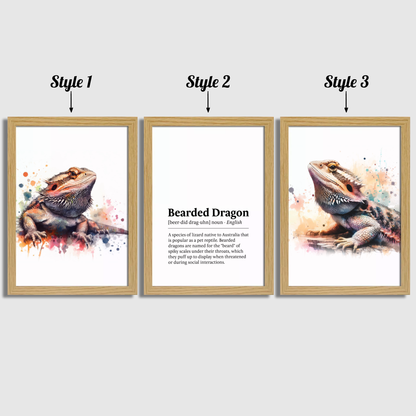 Bearded Dragon Definition Print Set