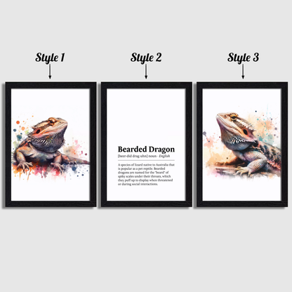 Bearded Dragon Definition Print Set