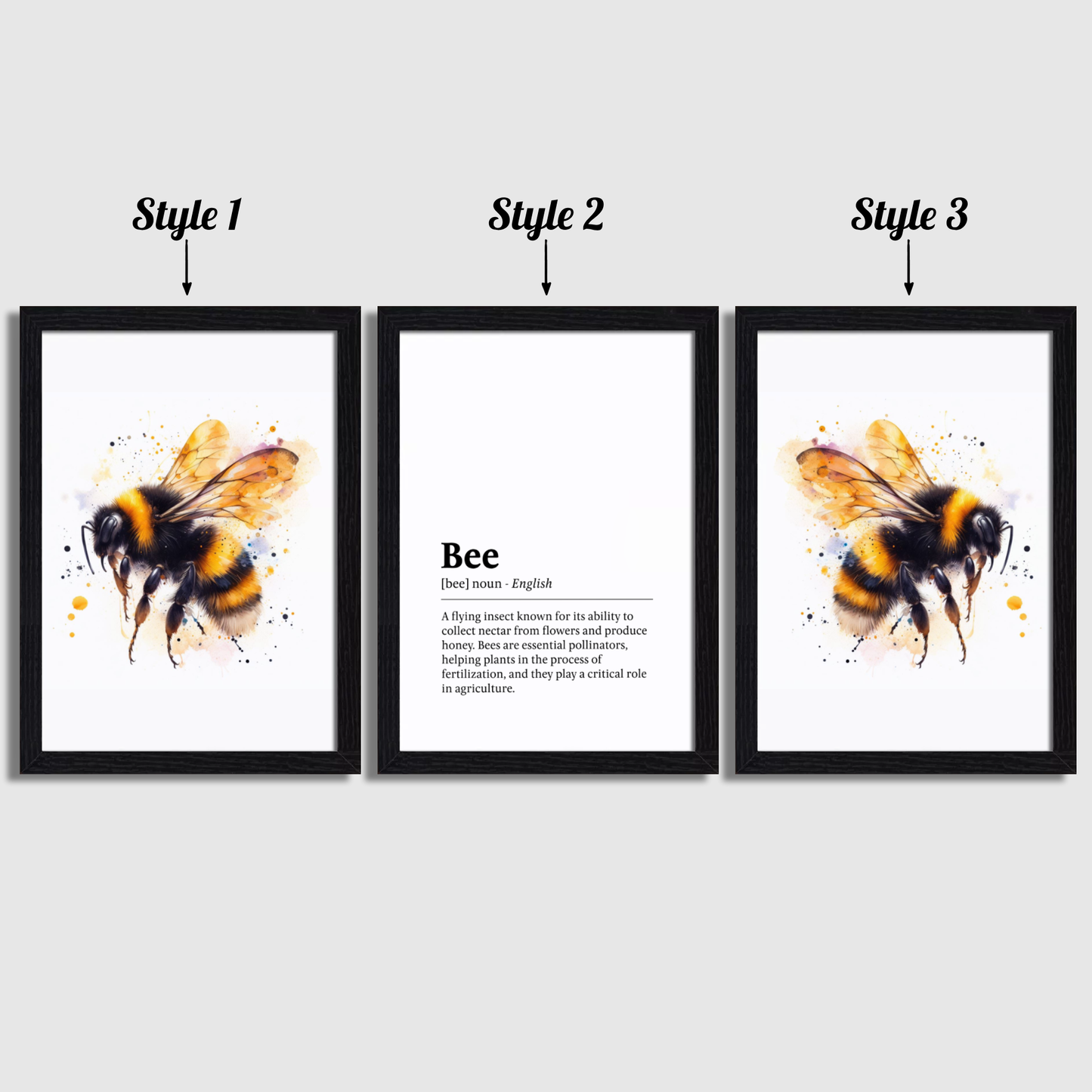 Bee Definition Print Set
