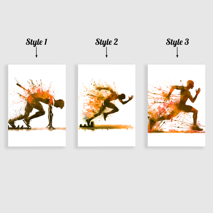 Orange Athletics Print Set