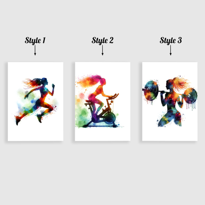 Women's Gym Print Set