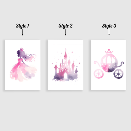 Watercolour Princess Print Set