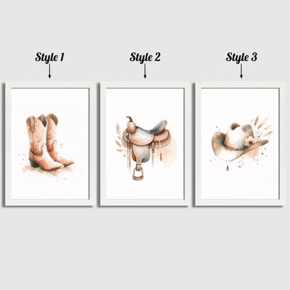 Boho Cow Girl Print Set