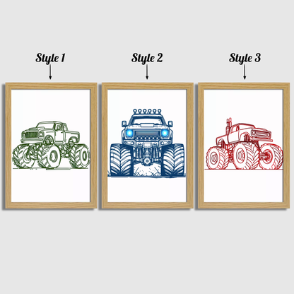 RGB Monster Truck Print Set