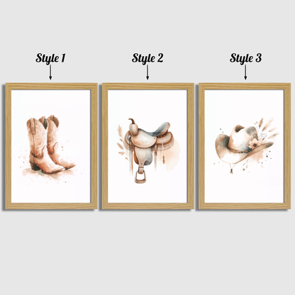 Boho Cow Girl Print Set