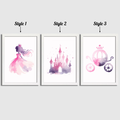 Watercolour Princess Print Set