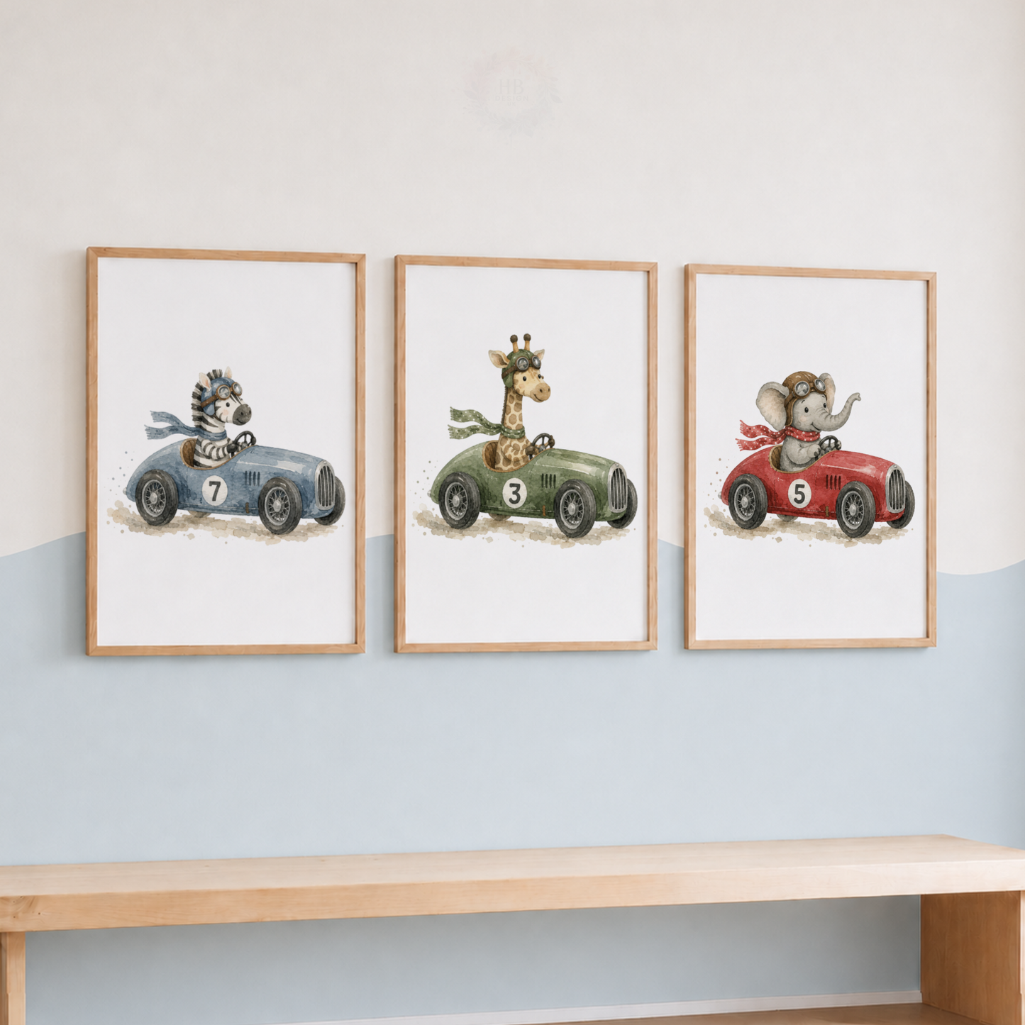 Vintage Tractor Wall Art Set – Green Red & Yellow Farm Nursery Prints (Copy)
