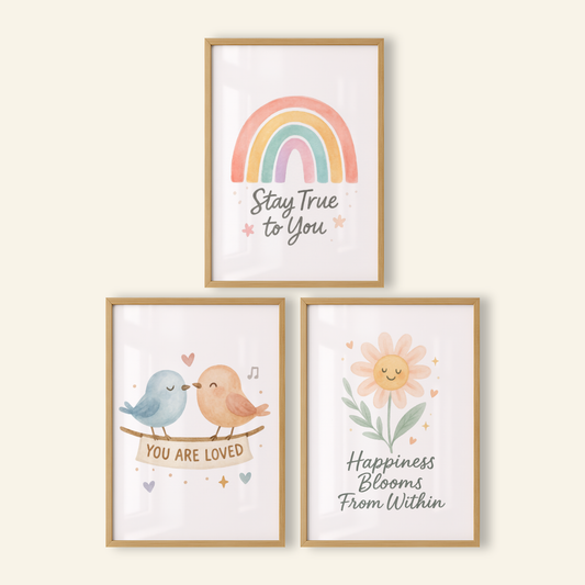 Colourful Encouragement Print Set - Rainbow & Positivity Collection Set of 3