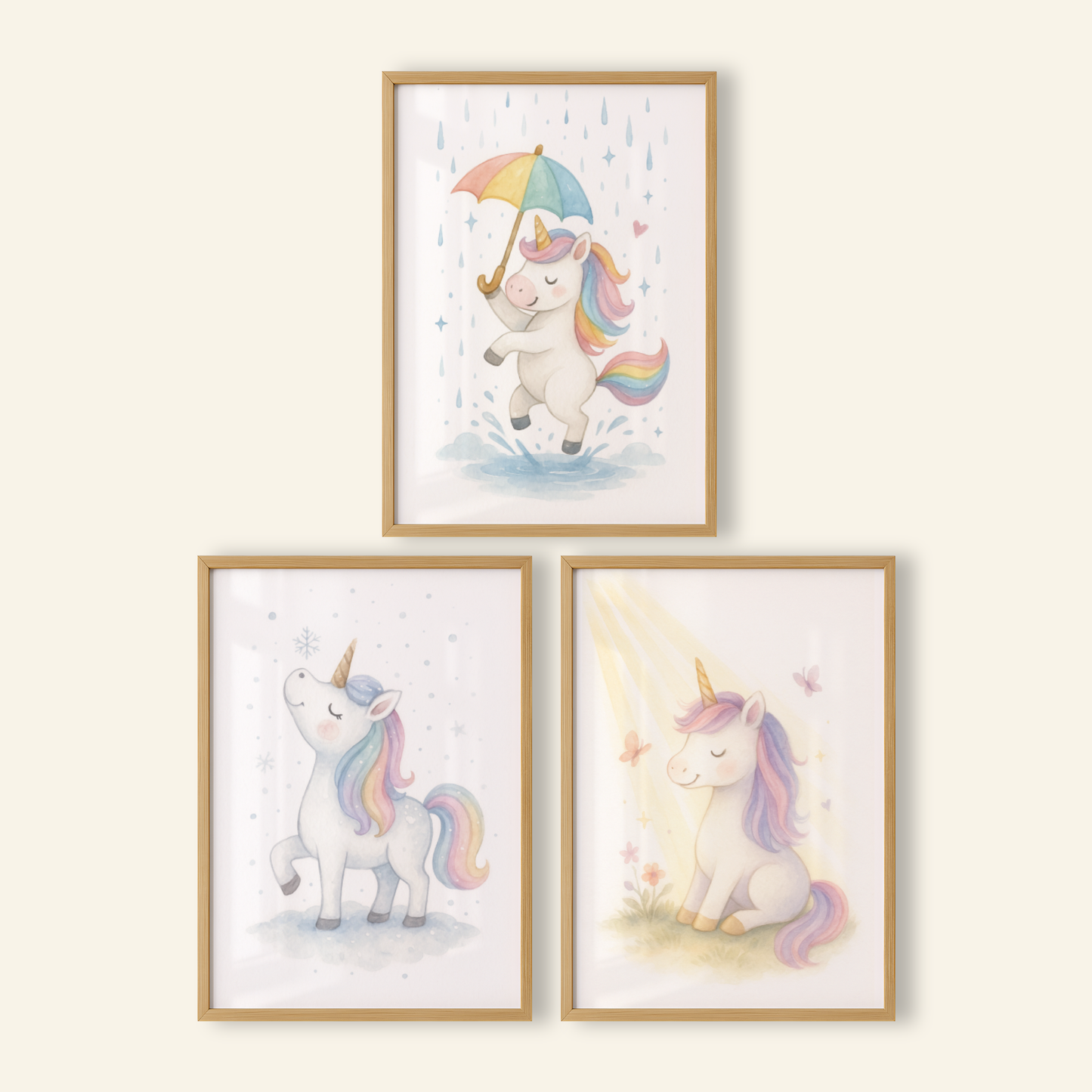 Weather Wonders Unicorn Print Set - Unicorns Collection Set of 3