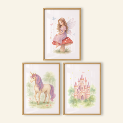 Enchanted Forest Friends Print Set - Fairytale Collection Set of 3