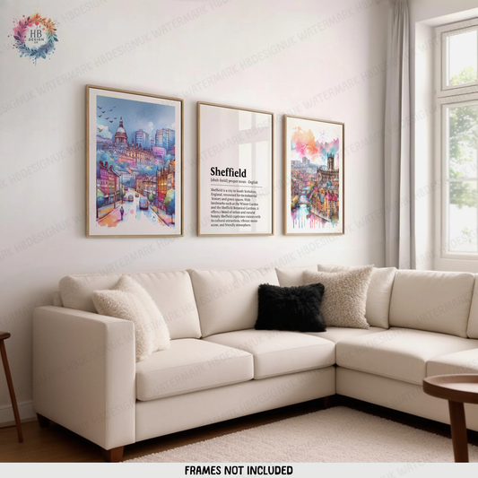 Custom Listing - 2 A2 Sheffield Prints