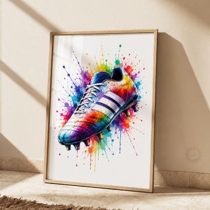Personalised Rugby Wall Art Print Set – Colourful Custom Name & Number