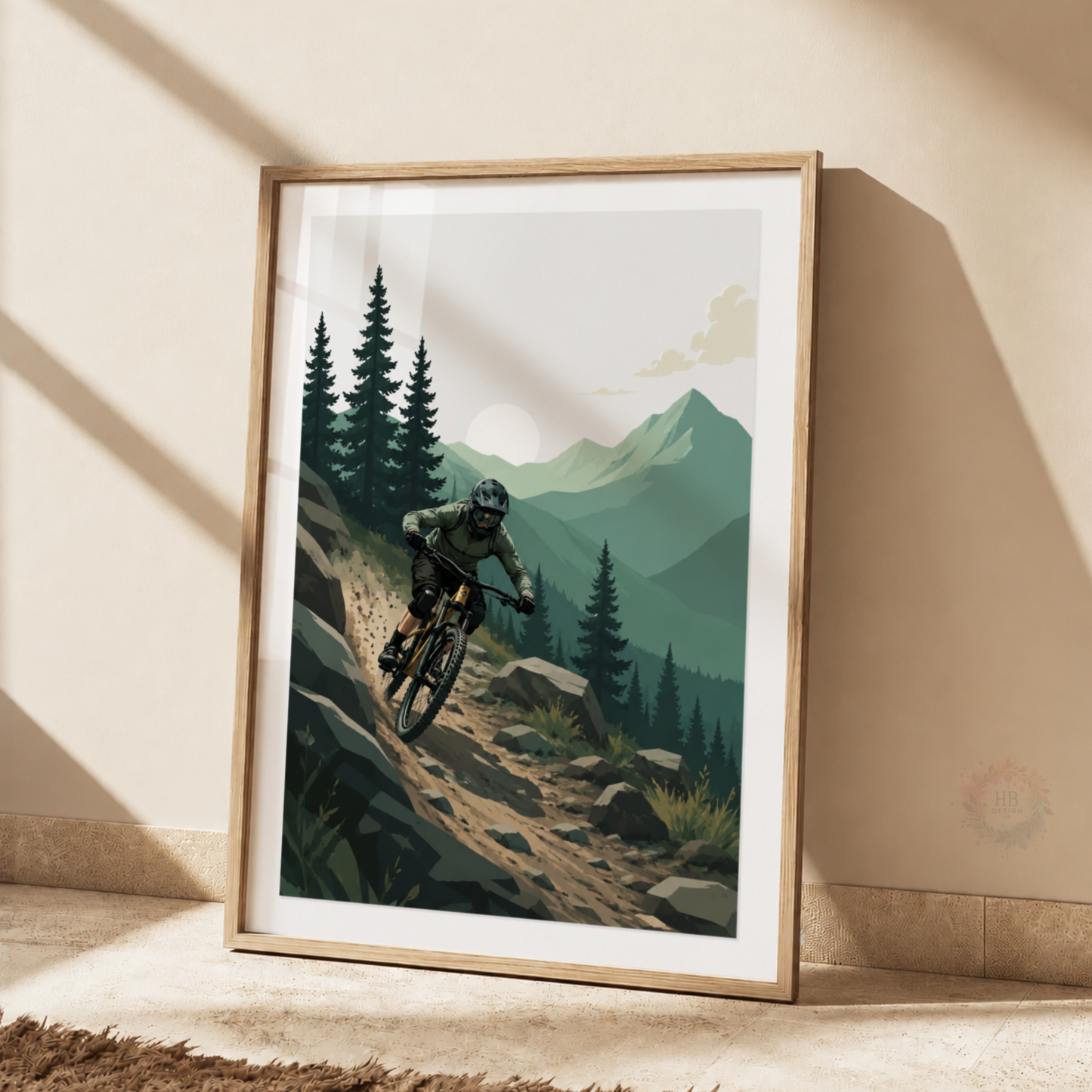 Mountain Bike Wall Art Prints – Set of 3 MTB Trail & Downhill Cycling Prints