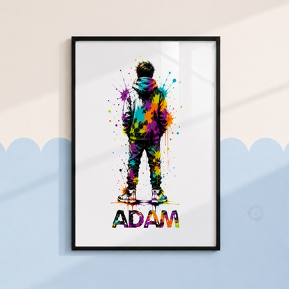 Personalised Colourful Gamer Wall Art Set – Gaming Headphones, Gamer & Controller Prints