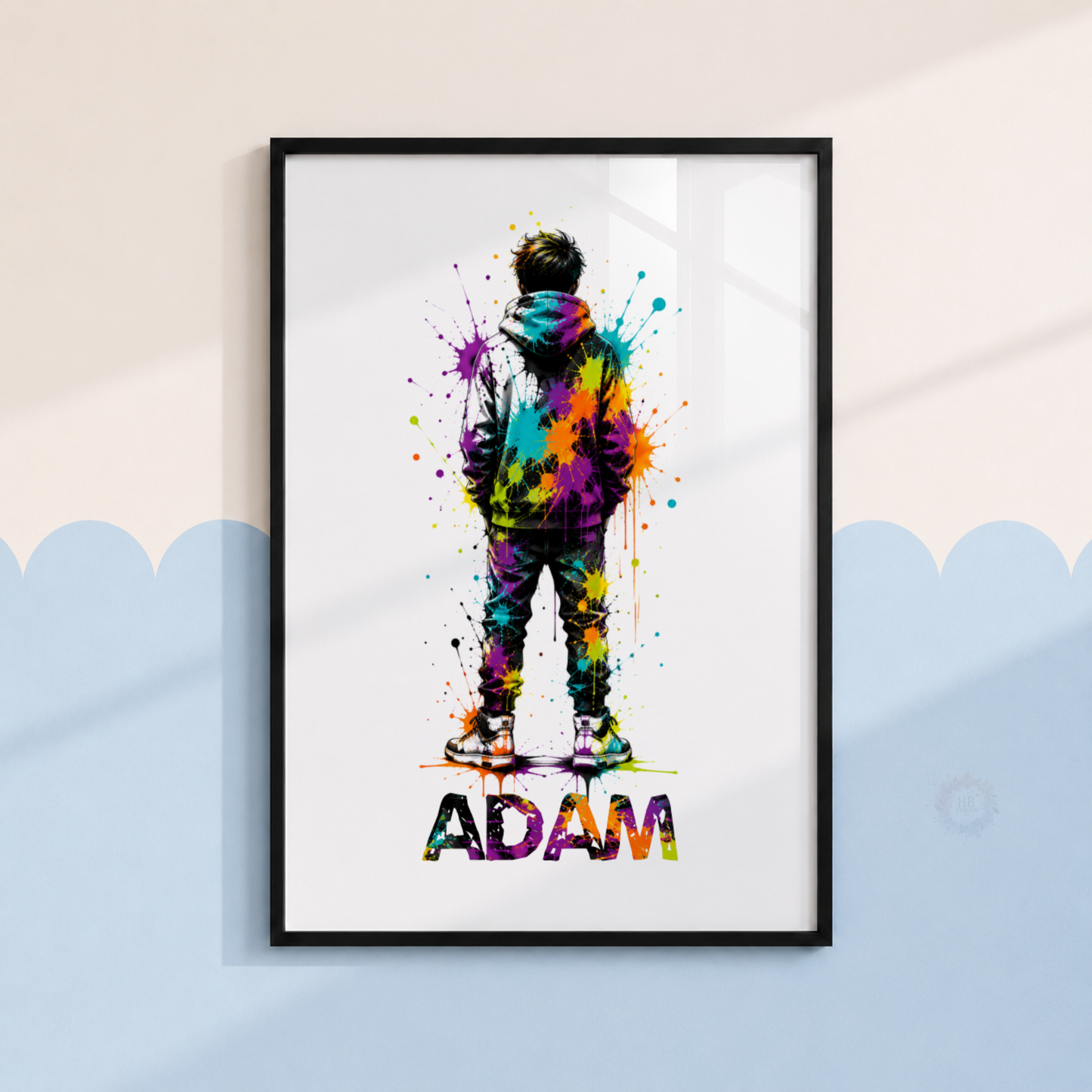 Personalised Colourful Gamer Wall Art Set – Headphones, Gamer & Gaming Controller Prints