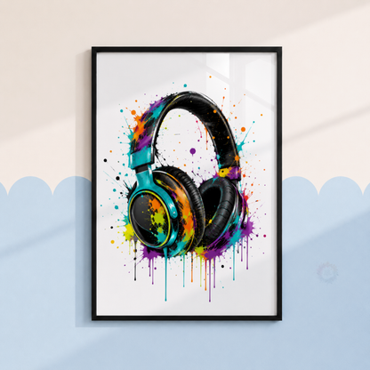 Colourful Gaming Wall Art Set – Controllers & Headphones Gamer Prints