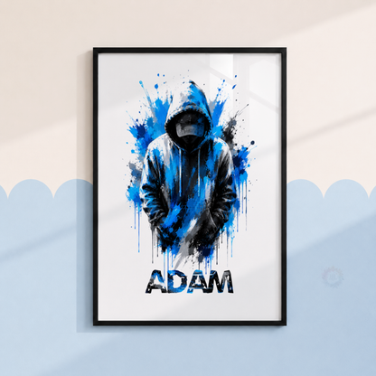 Personalised Blue Gamer Wall Art Set – Gaming Controller, Gamer & Headphones Prints