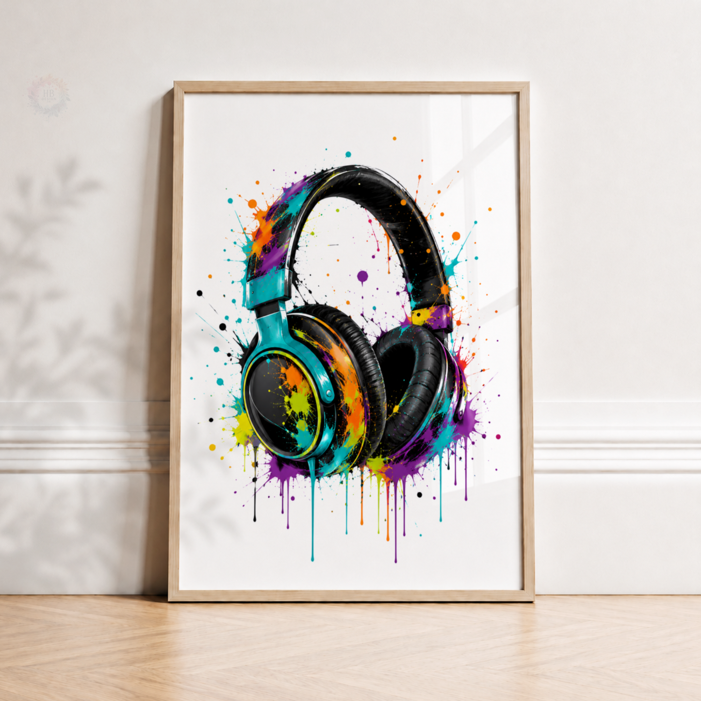 Personalised Colourful Gamer Wall Art Set – Gaming Headphones, Gamer & Controller Prints