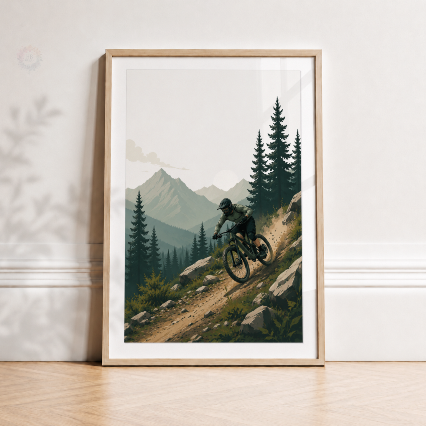 Mountain Bike Wall Art Prints – Set of 3 MTB Trail & Downhill Cycling Prints