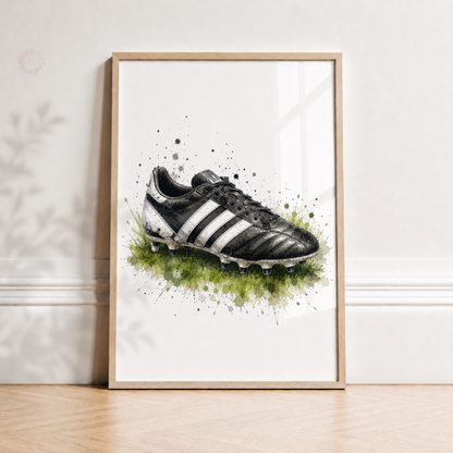 Personalised Football Wall Art Set – Football Player, Ball & Boot Prints