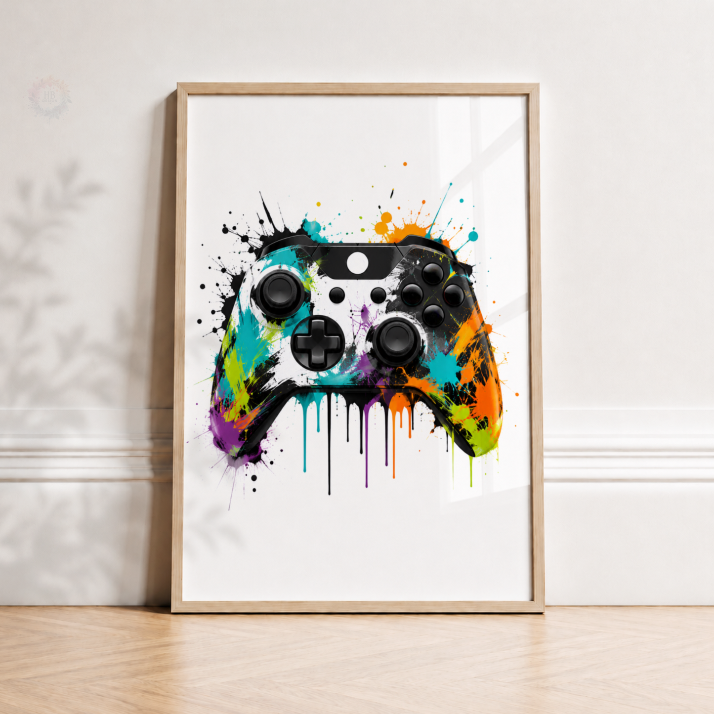 Colourful Gaming Wall Art Set – Controllers & Headphones Gamer Prints