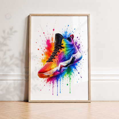Personalised Basketball Wall Art Print Set – Custom Name & Number