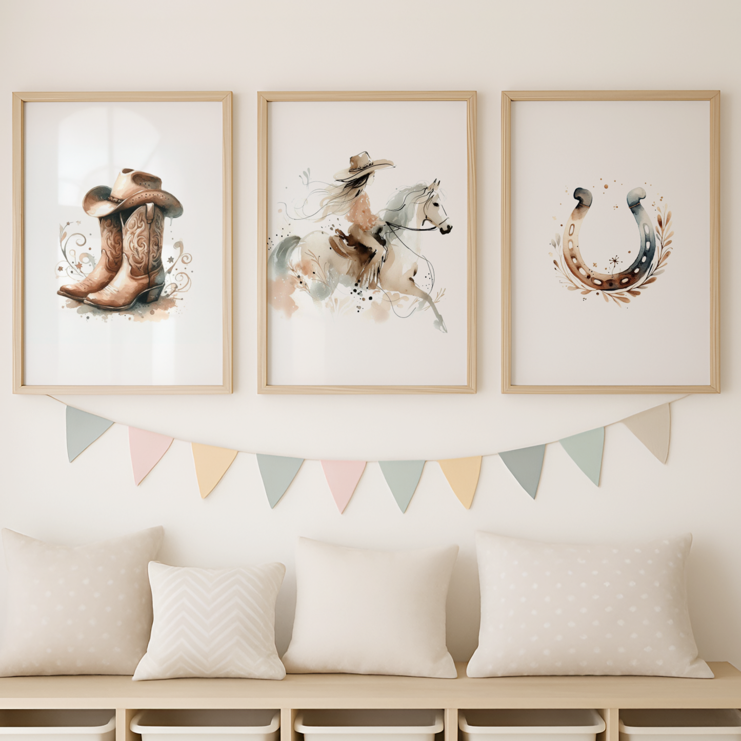 Country & Western Print Set - Horse & Pony Collection Set of 3