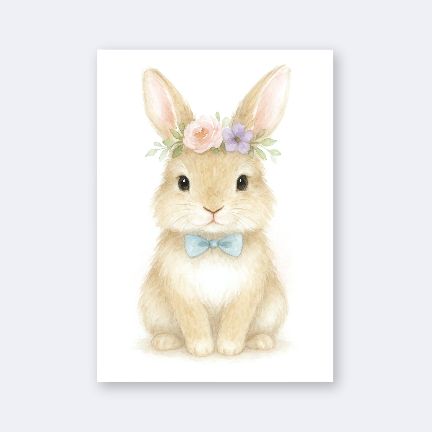 Floral Bunny Print