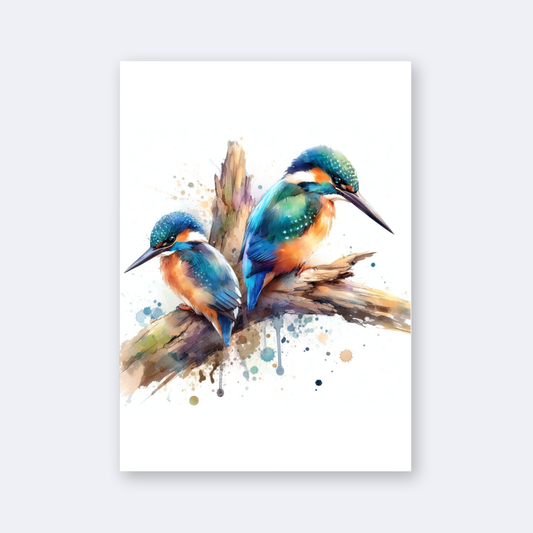 Kingfisher Pair Print